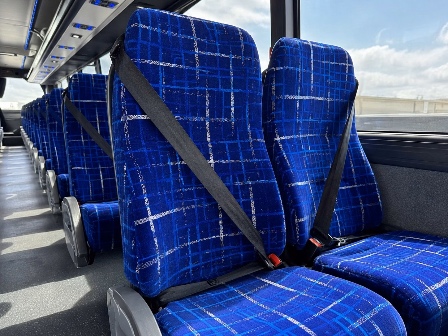carlsbad charter bus rental interior